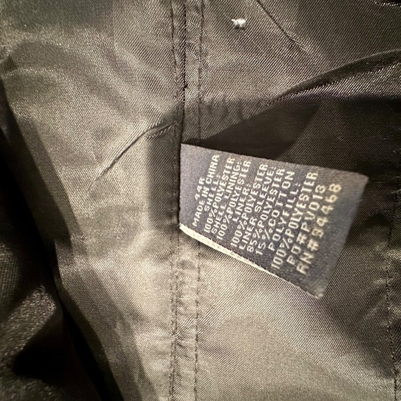 Men’s Perry Ellis Black topcoat 44R - Picture 2 of 2